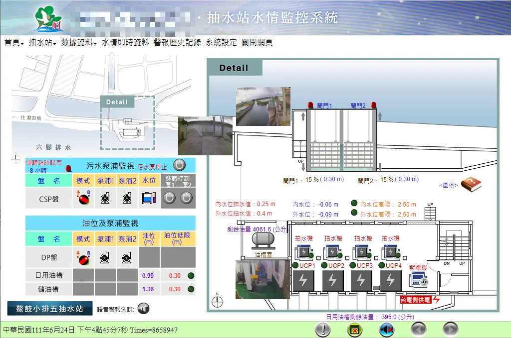 水系統 圖控畫面
